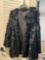 RABBIT FUR COAT BLACK LOVE TOKEN