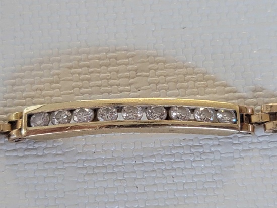 GOLD BRACELET WITH DIAMONDS