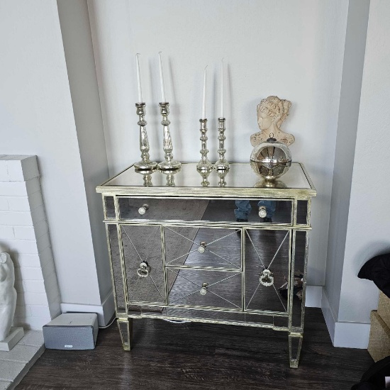 MIRRORED CHEST CABINET