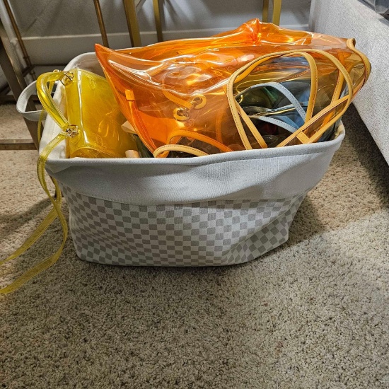 CLEAR BAGS AND SHOE LOT