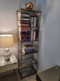 GOLDTONE BOOKSHELF WITH BOOKS
