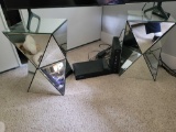 GEOMETRIC MIRRORED END TABLES