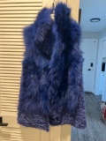 LAMB AND FOX BLUE FUR VEST