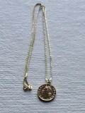 NECKLACE WITH COIN PENDENT