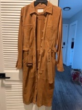 GOAT SUEDE BELTED DRESS