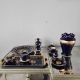 22k PORCELAINE LIMOGES TRAY SET