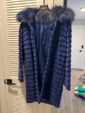BLUE GREEN FUR COAT MAXIMILIAN BLOOMINGDALES WITH TAG