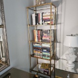 BOOKSHELF WITH BOOKS AND KNICK-KNACKS