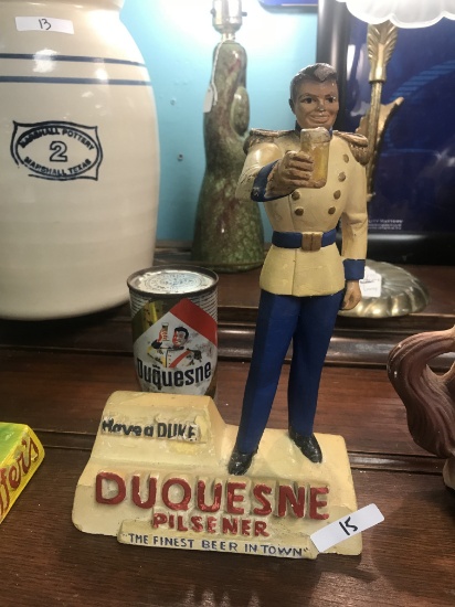 Duquesne Pilsener Chalkware Bar Figurine - Very Rare