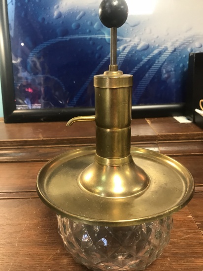 1930's brass & gold shot dispenser