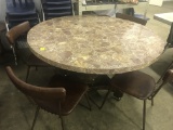 Pub Table on wheels with 4 Chairs (lot 10)