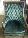 Vintage green side chair (lot 10)