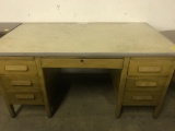 Large wood desk (lot 10)
