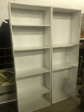 White set of 2 matching Book Shelves (lot 16)