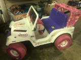 Barbie Power Wheels Jeep, might need a new battery (lot 16)