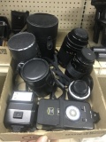 Misc. camera lenses & camera accessories (lot 10)
