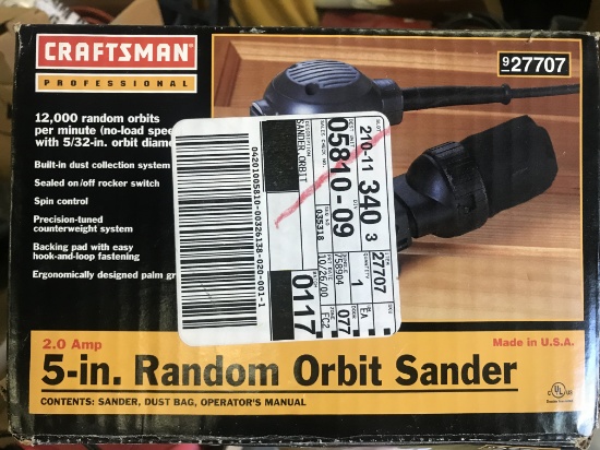 Craftsman 5" Random Orbit Sander (lot 3)