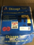 Chicago 9.6 volt rechargable drill set (lot 2)
