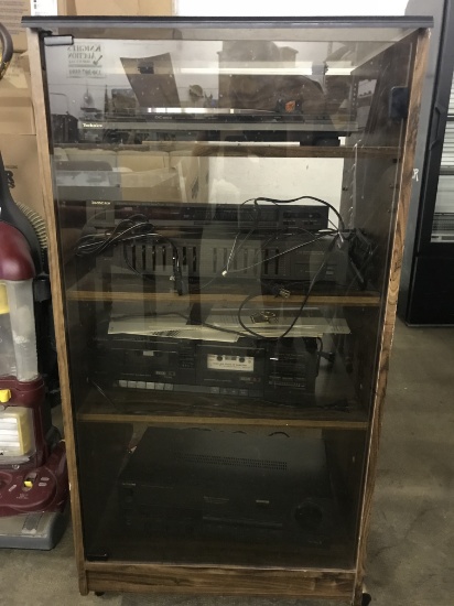 Automatic Turntable System, Stereo Turner, Amplifier - all in cabinet (lot 3)