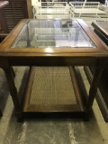 Glass top end table (lot 2)