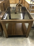 GLASS TOP END TABLE (lot 6)