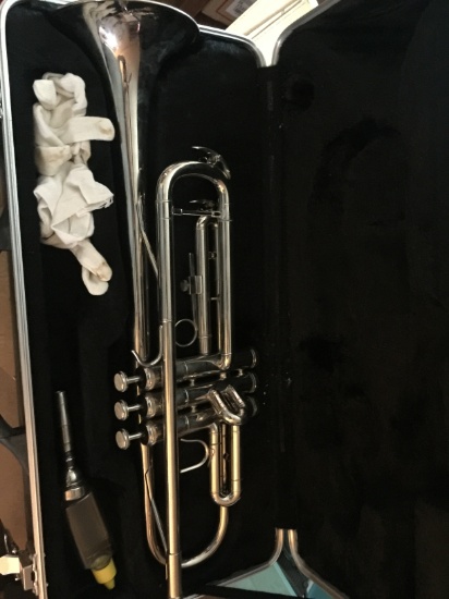 Trumpet in case (lot 13)