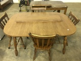 Dining Room Table & 4 Chairs (lot 2)