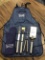 Samuel Adams BBQ Set - apron turns into zipper pouch that holds all new tools (lot 2)
