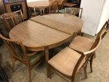 Table with 6 Chairs & Extra Leaf (lot 1)