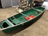 16 ft. Coleman Canoe with sqaured back for optional motor. Paddles & Life Vests Included. (lot 8)