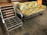 Vintage Aluminum Glider & Chair (lot 1)
