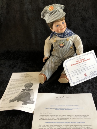 Collectible Lionel Danbury Mint Porcelain Doll Tyler