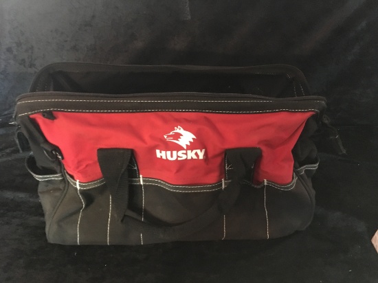 *Husky Tool Bags 18 in. Tool Bag Red and Black 258 028 Repairman Plumber Tools $30/40