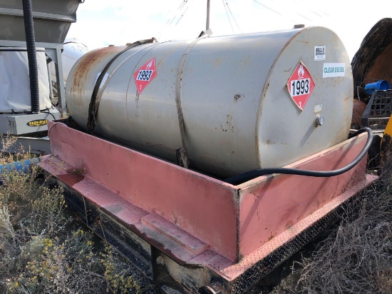 10 foot x 4 foot  fuel tank in steel bunk