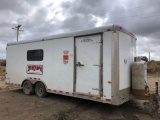 2013 8 foot x 20 foot  Cargo trailer/windows, side door, swinging rear doors, inside set up for dogh