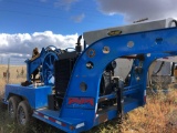 XK-90 Venture Tech power swivel w/custom trailer, stiff arms, serial:3863