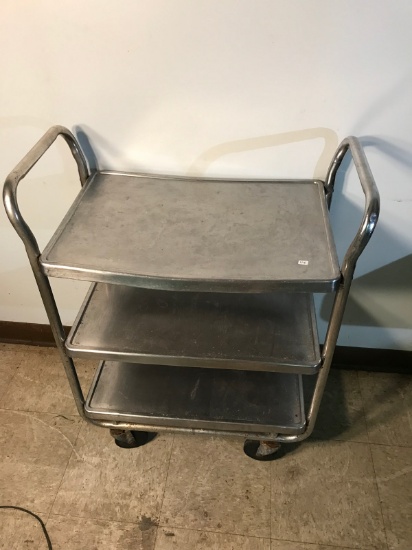 3 tiered metal cart, casters need maintenance