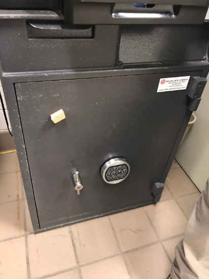 Commercial safe, with internal drop safe.  COMBO included