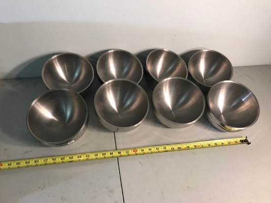 9- Vollrath Stainless Steel serving bowls