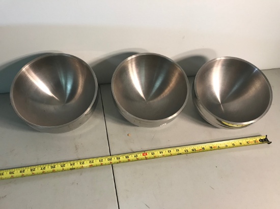 3- Vollrath Stainless Steel serving bowls