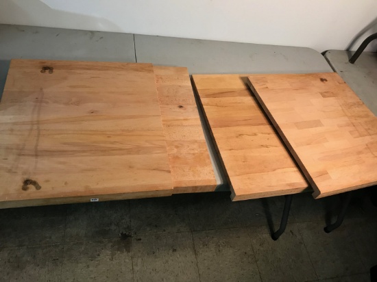 4- overcounter wood cutting boards, 18 x 20 inches each