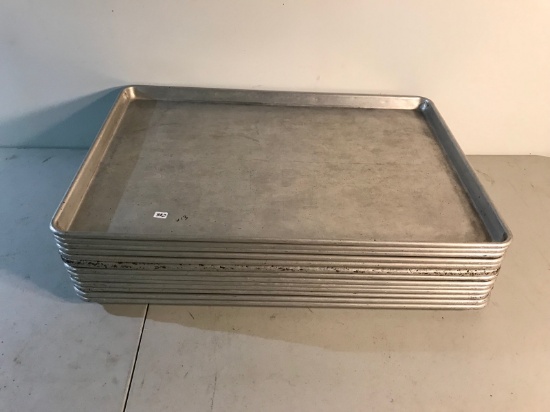 13 large cookie sheets, 26 x 18 inches, used