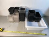 Large collection of Salad bar serving dishes