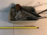 Bus tote with assorted deep fryer tools