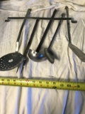 Stainless Steel utensil set, with wall hung rack