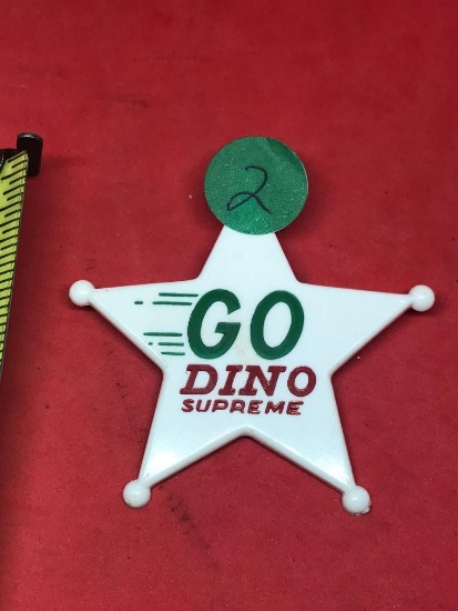 Go Dino Sinclair Star Advertising Pinback button