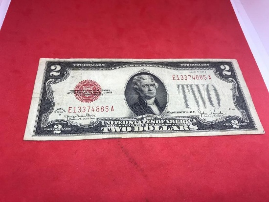 1928 Two Dollar Red Seal Note