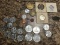 Random Coin lot, BiCentennial Halves and Quarters, plus foreign coins