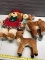4 Christmas Themed Stuffed Toys with Tags