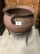 6 Gallon Cast Pot with tripod stand.  Embossed North. Chase & North Philadelphia